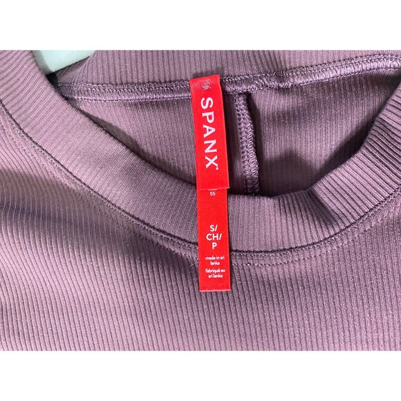 NWT SPANX BODYSUIT BROWN MINIMALIST ELEVATED BASICS STRETCHY CASUAL PREPPY - Picture 4 of 12